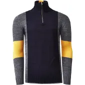 Rusty neal Pull-over marine / jaune / gris chiné