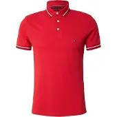 Tommy Hilfiger T-Shirt 'Slim Fit Tipped' rouge / lie de vin / blanc