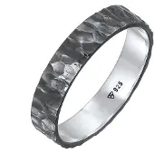 KUZZOI Bague gris basalte / argent