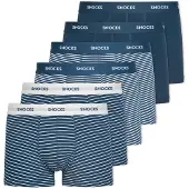 Snocks Boxers bleu marine / gris clair / blanc