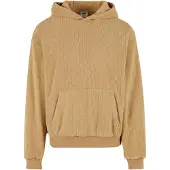 Urban Classics Jaquard Velvet Hoodie Beige S Homme