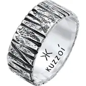 KUZZOI Bague noir / argent