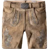 Stockerpoint Pantalon folklorique 'Girgl' noisette / moutarde / argent