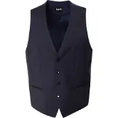 BOSS Gilet Slim en laine vierge à motif logo