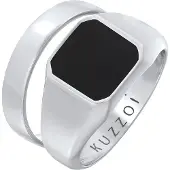 KUZZOI Bague noir / argent