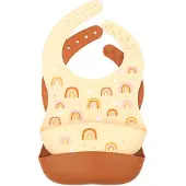 A Little Lovely Company Bavoirs - 2 Pack - Silicone - Arc-en-cie - - UneTaille - Bavoir