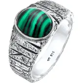 KUZZOI Bague vert / argent