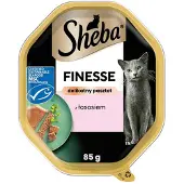 Sheba Finesse barquette Nourriture complète humide pour chats adultes avec saumon en mousse 22x85 g