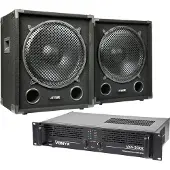 Max 'Dark Night 15SUB' subwooferinstallatie - 2400W. (Subwoofer actif), Haut-parleur PA, Noir