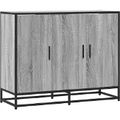 vidaXL Sideboard Gris Sonoma 94x35x76 cm Bois composite