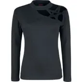 Spiral T-shirt manches longues Gothic de - Gothic Elegance - L - XXL - pour Femme - noir - Taille XL