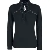Poizen Industries T-shirt manches longues Gothic de - Haut Amoret - XS - L - pour Femme - noir - Taille L