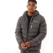 Bench Veste Matelassée à Capuche Gaudino Homme Gris Foncé