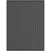 vidaXL Paillasson noir et gris à rayures 90x120 cm