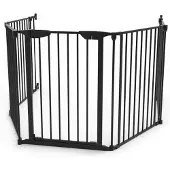 Noma Barrière de sécurité à 5 panneaux Modular Métal Noir 94238