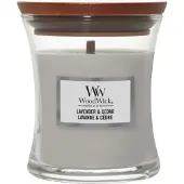 Woodwick Lavender & Cedar bougie parfumée avec mèche en bois 85 g