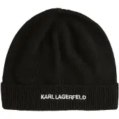 Karl Lagerfeld Bonnet 'Essential' noir / blanc