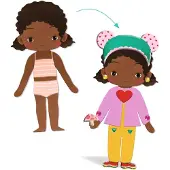 Djeco Jeu créatif : Habille et accessoirise les personnages,