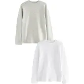 Next Maillot de corps gris chiné / blanc
