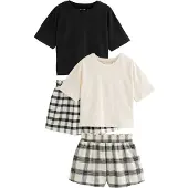 Next Pyjama noir / blanc naturel