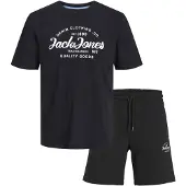 Jack & Jones Survêtement 'JJForest' noir / blanc