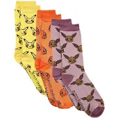 Pokémon Chaussettes Gaming de - Chaussettes Pikachu Salamèche Évoli - EU 43-46 - pour Unisexe - multicolore - Taille EU 43-46