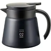 Hario Serveur isotherme V60-02 acier inoxydable 600 ml noir