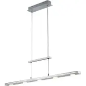 TRIO Suspension LED argent mat avec variateur TOUCH - éclairage optimal de la table à manger