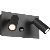 TRIO Applique d'extérieur gris foncé IP54 avec détecteur de mouvement LED - Simon