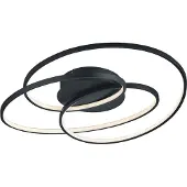 TRIO Grand plafonnier annulaire LED Ringlicht pour le salon au-dessus de la table basse ovale