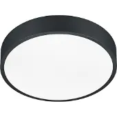 TRIO Plafonnier LED plat noir avec variateur Ø31cm - cage d'escalier entrée