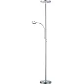 TRIO LED Plafonnier ACKBAR argent, intensité lumineuse variable, touche ON-OFF - hauteur 182cm