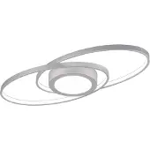 Reality Plafonnier LED GALAXY 27 W, 3 000 K, 3 000 lm, métal argenté, dimensions : 4 x 57 x 23 cm, IP20, RL