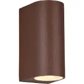 TRIO Roya Applique Murale D'extérieur Moderne À 2 Lumières, Ronde Vers Le Haut Et Vers Le Bas, Rouille Ip44