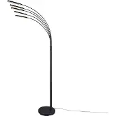 TRIO Lampadaire LED REED 5 branches métal noir, intensité lumineuse variable - hauteur 195cm