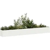 vidaXL Jardinière blanc 360x40x40 cm acier laminé à froid