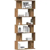vidaXL Bibliothèque chêne artisanal 80x24x192 cm bois d'ingénierie