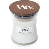 Woodwick White Tea & Jasmine bougie parfumée avec mèche en bois 85 g