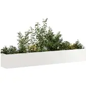 vidaXL Jardinière 280x40x40 cm acier inoxydable
