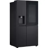 LG Réfrigérateur-congélateur combiné GSXE81EVBD, type side-by-side, capacité de 628 litres, finition noire mate