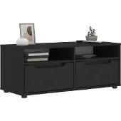 vidaXL Armoire TV VISNES Noir 100x40x38 cm Bois composite