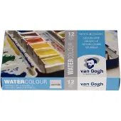Van Gogh 12 Color Set Metal Case Case Van Gogh Watercolor Solid (Japan Import)