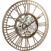 J-Line Horloge Numéros Romains Radars Intérieur Métal Or Antique
