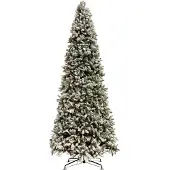 MF Très grand sapin de Noël en plastique, enneigé, vert Hauteur 450cm