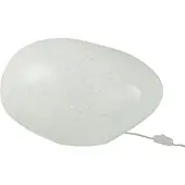 J-Line Lamp Stains Verre ovale blanc Dany