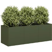 vidaXL Jardinière vert olive 120x40x40 cm acier laminé à froid