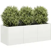 vidaXL Jardinière blanc 120x40x40 cm acier laminé à froid