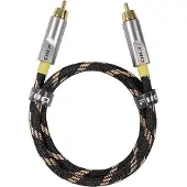 Fiio LR-RCA5L 150 cm de câble coaxial hi-fi noir