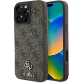 GUESS Coque 4G Metal Logo MagSafe Apple iPhone 16 Pro - Marron