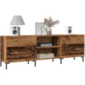 vidaXL Armoire TV imitation vieux bois 150x30x50 cm Matériau dérivé du bois